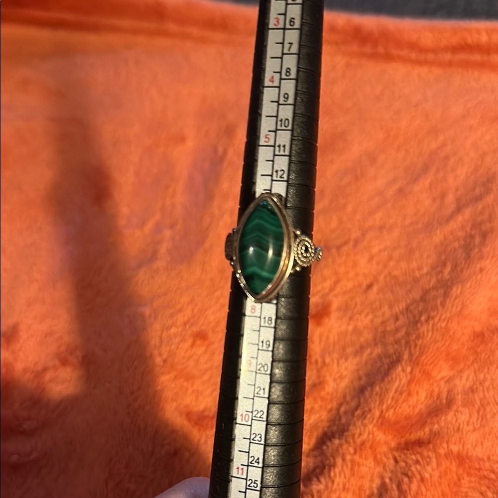 Malachite and Silver ring